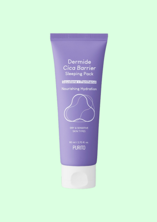 PURITO Dermide Cica Barrier Sleeping Pack Atstatanti Naktinė Kaukė